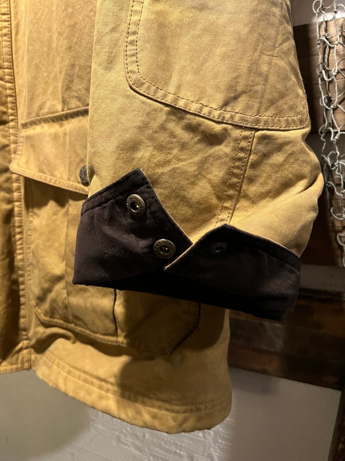 [L]L.L.Bean 엘엘빈 체크 라이닝 브라운 왁스 헌팅자켓 상품이미지8