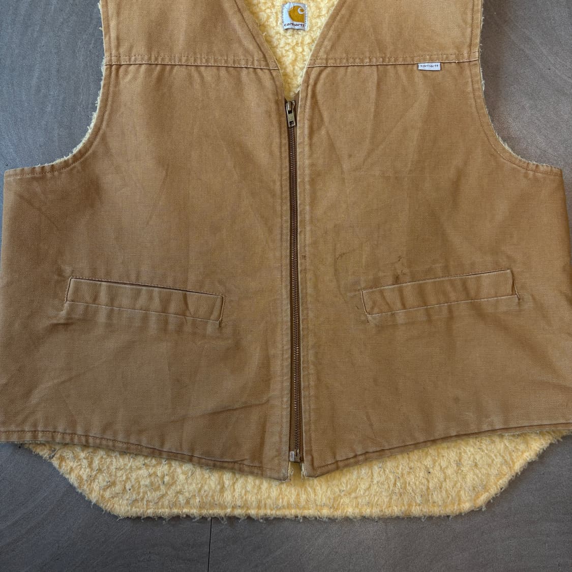 80s 80년대 생산 칼하트 덕 캔버스 조끼 상품이미지4