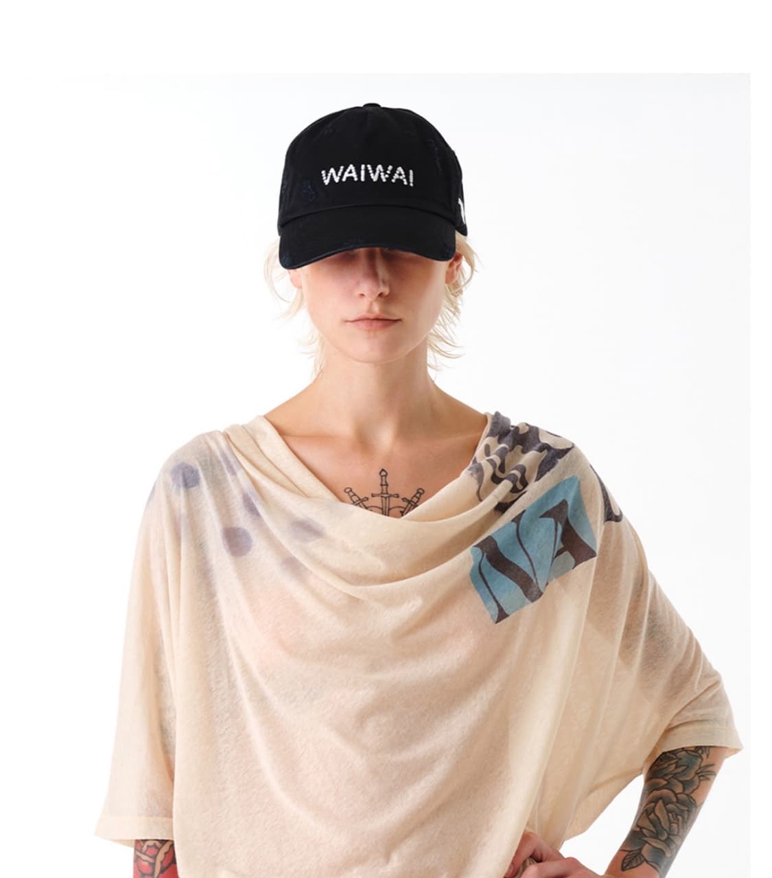 open yy wai wai trucker cap black 상품이미지2