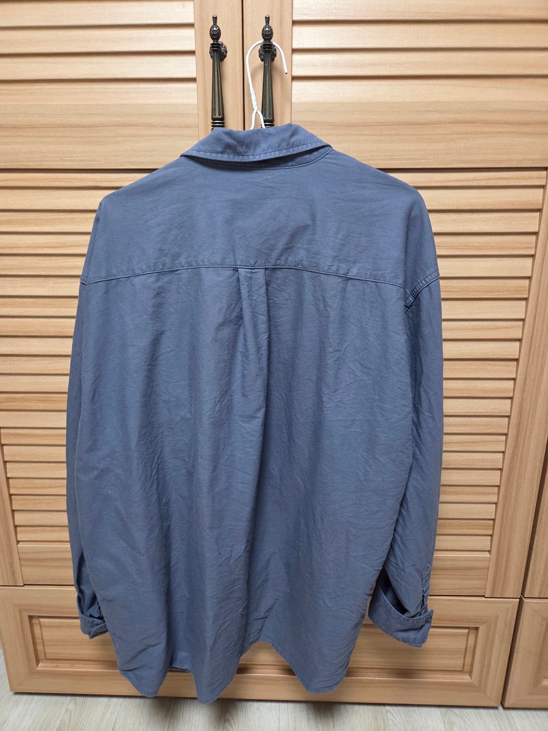 엑스컨테이너 피그먼트 다잉 오버핏 옥스포드 셔츠(STONE BLUE) M 상품이미지2