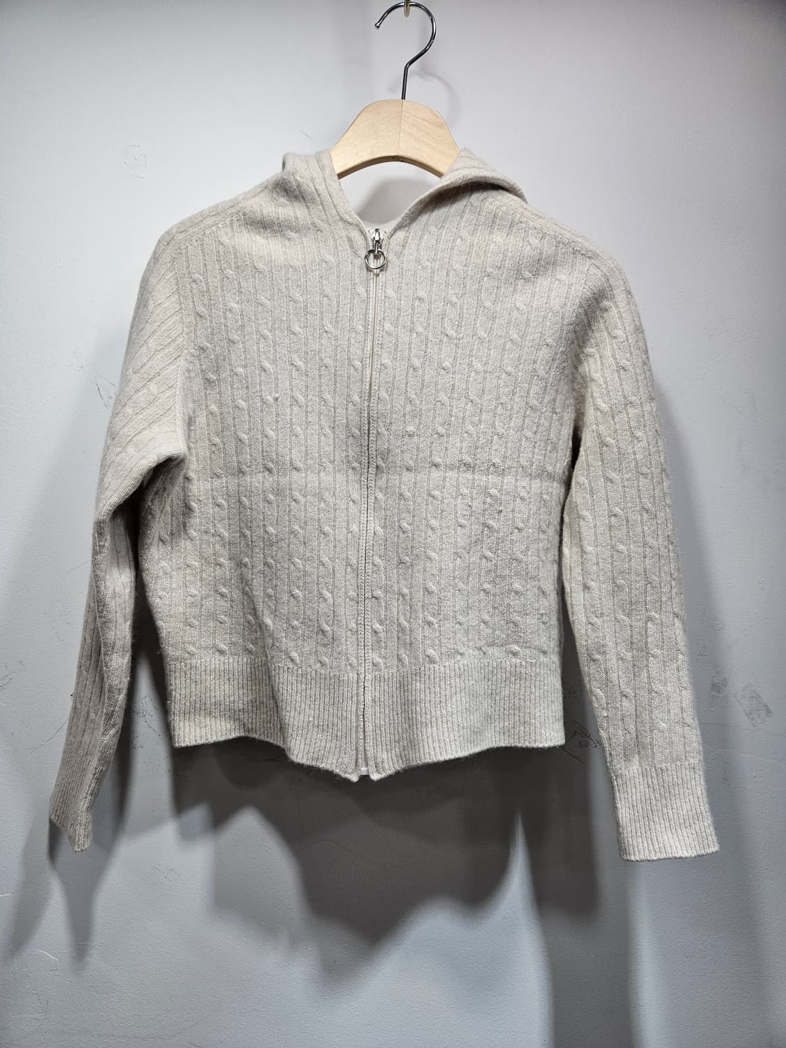 라우렐(laurel) 울캐시미어 후드 니트 집업 S 상품이미지5