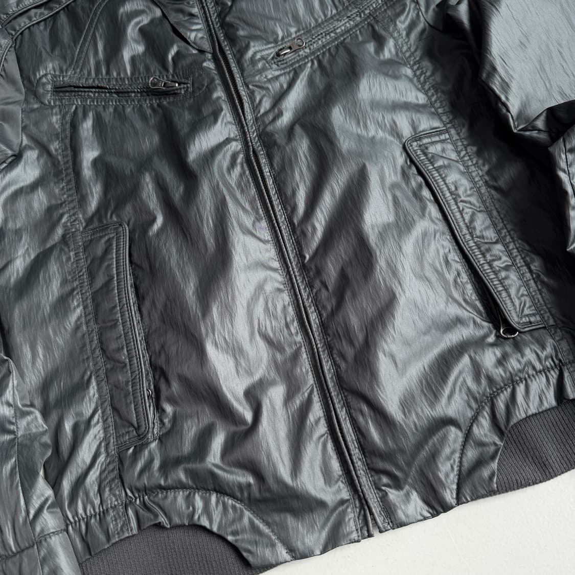 바이커 Y2K 나일론 집업 자켓 상품이미지5