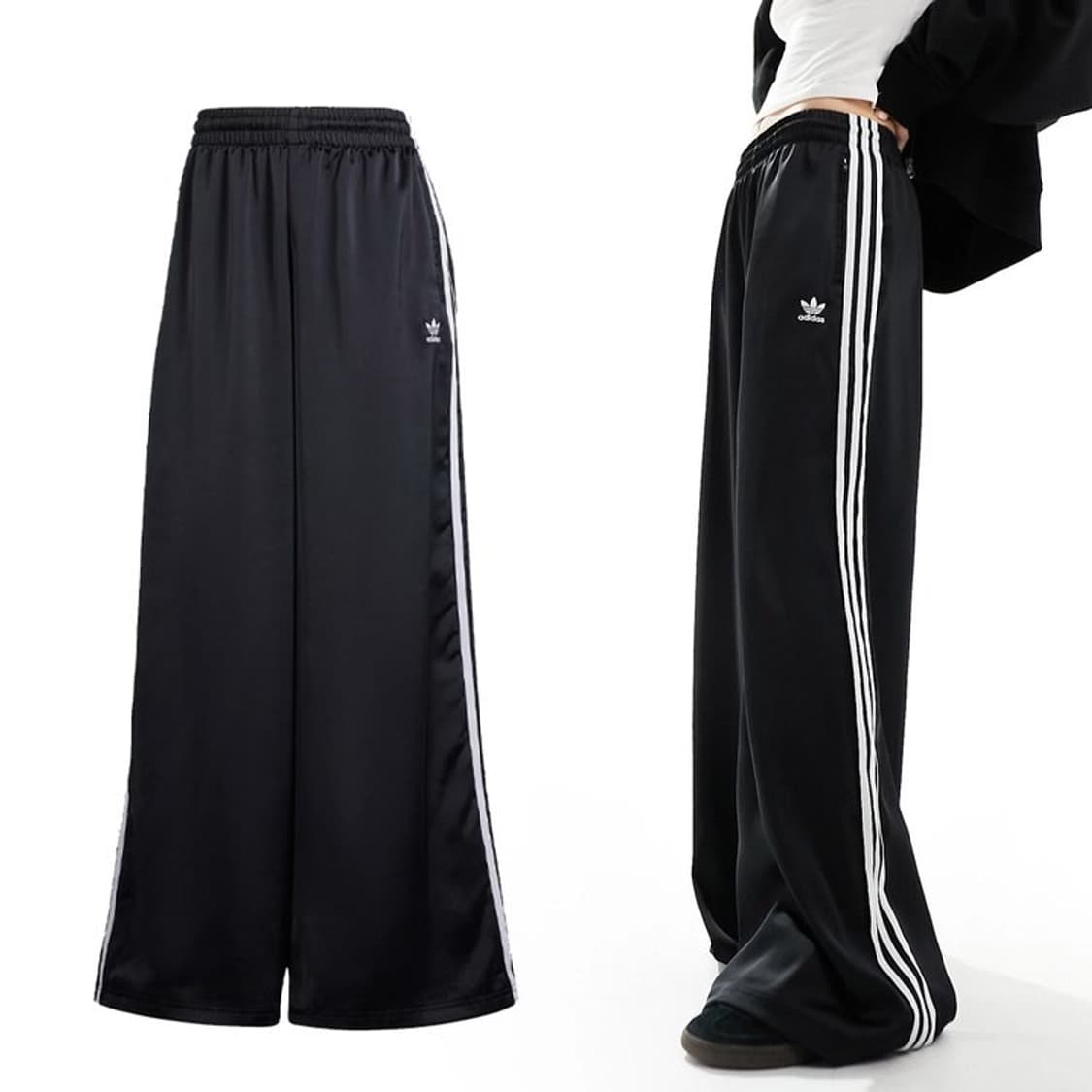 아디다스 사틴 와이드 레그 팬츠 상품이미지1