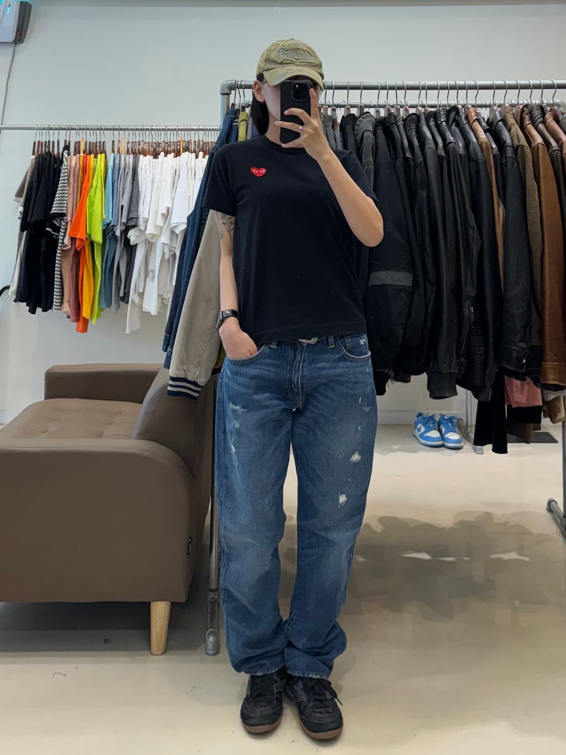 꼼데가르송 플레이 레드하트 반팔 상품이미지7