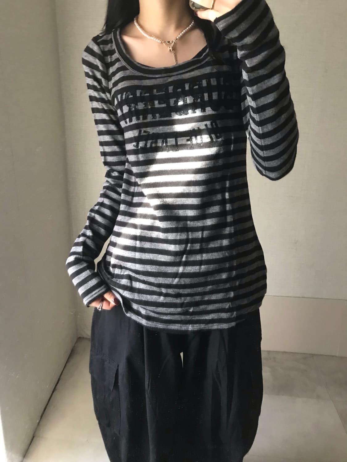 버버리 블루라벨 스트라이프 롱슬리브 상품이미지1