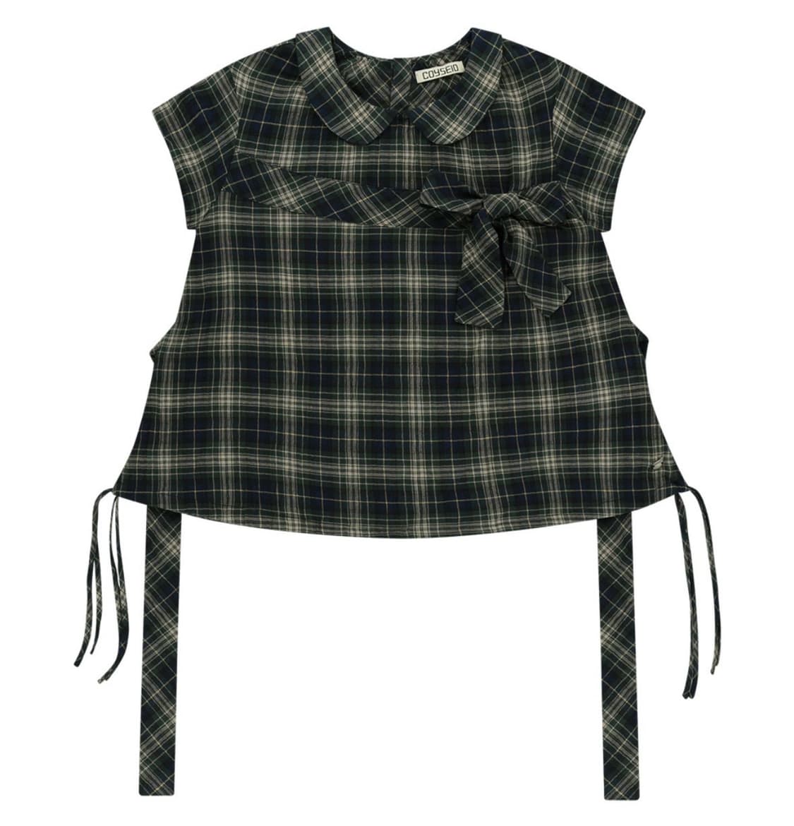 coyseio bow blouse check 상품이미지3