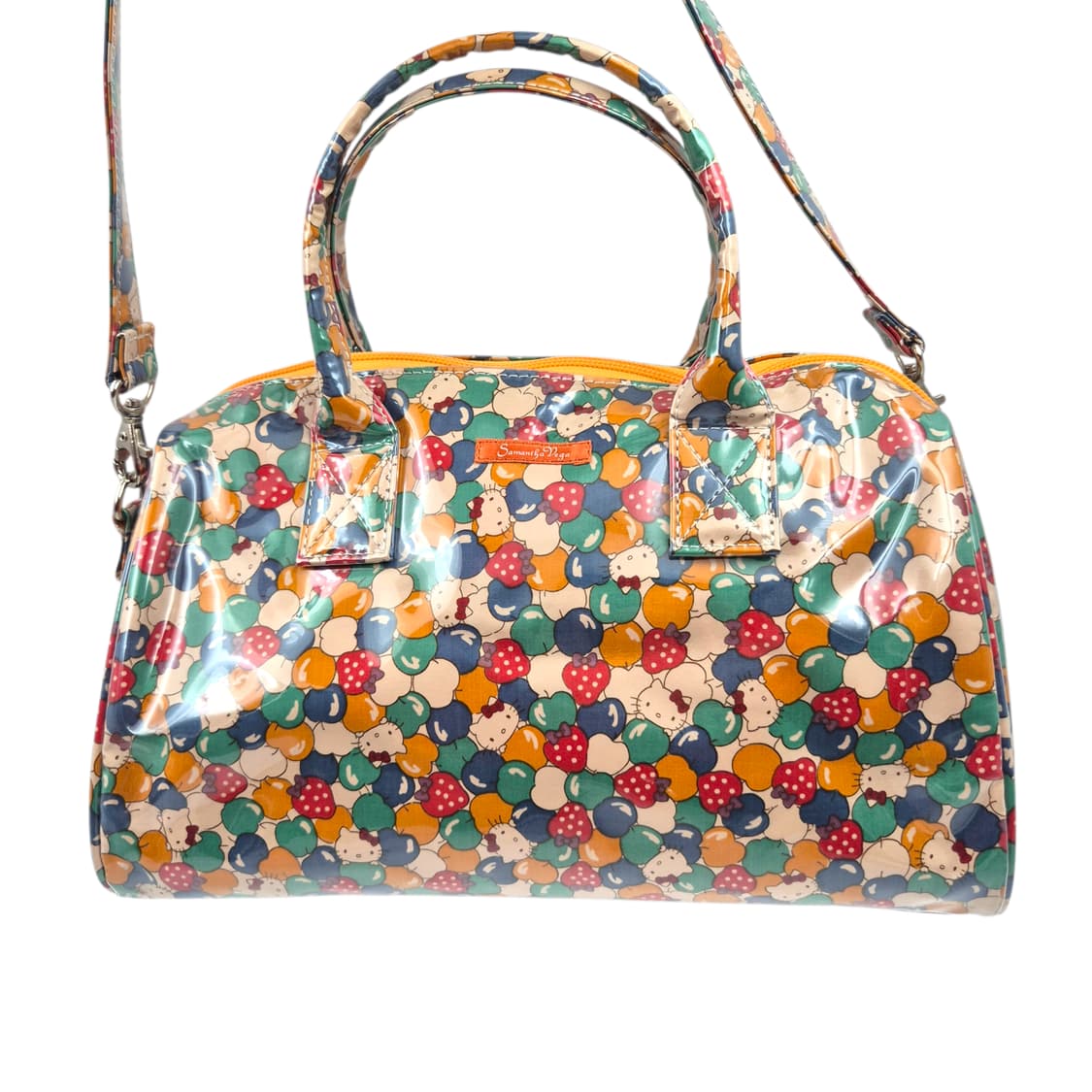 10s 헬로키티 x 사만사베가 과일 pvc 보스턴백 상품이미지2