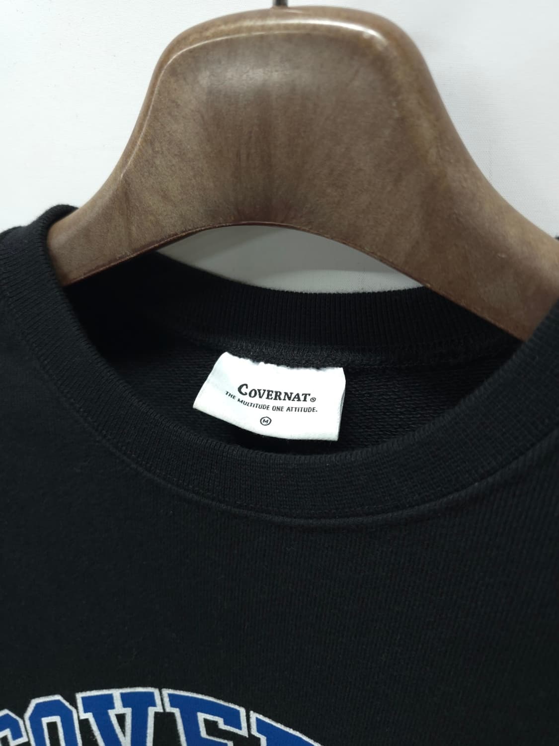 [커버낫] 아치 로고 오버핏 맨투맨 블랙 (M사이즈) 상품이미지4