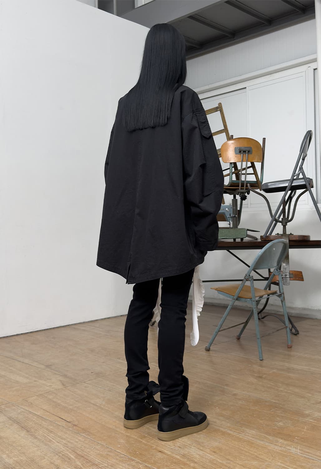 오픈와이와이 카고 포켓 필드 자켓 블랙 상품이미지4