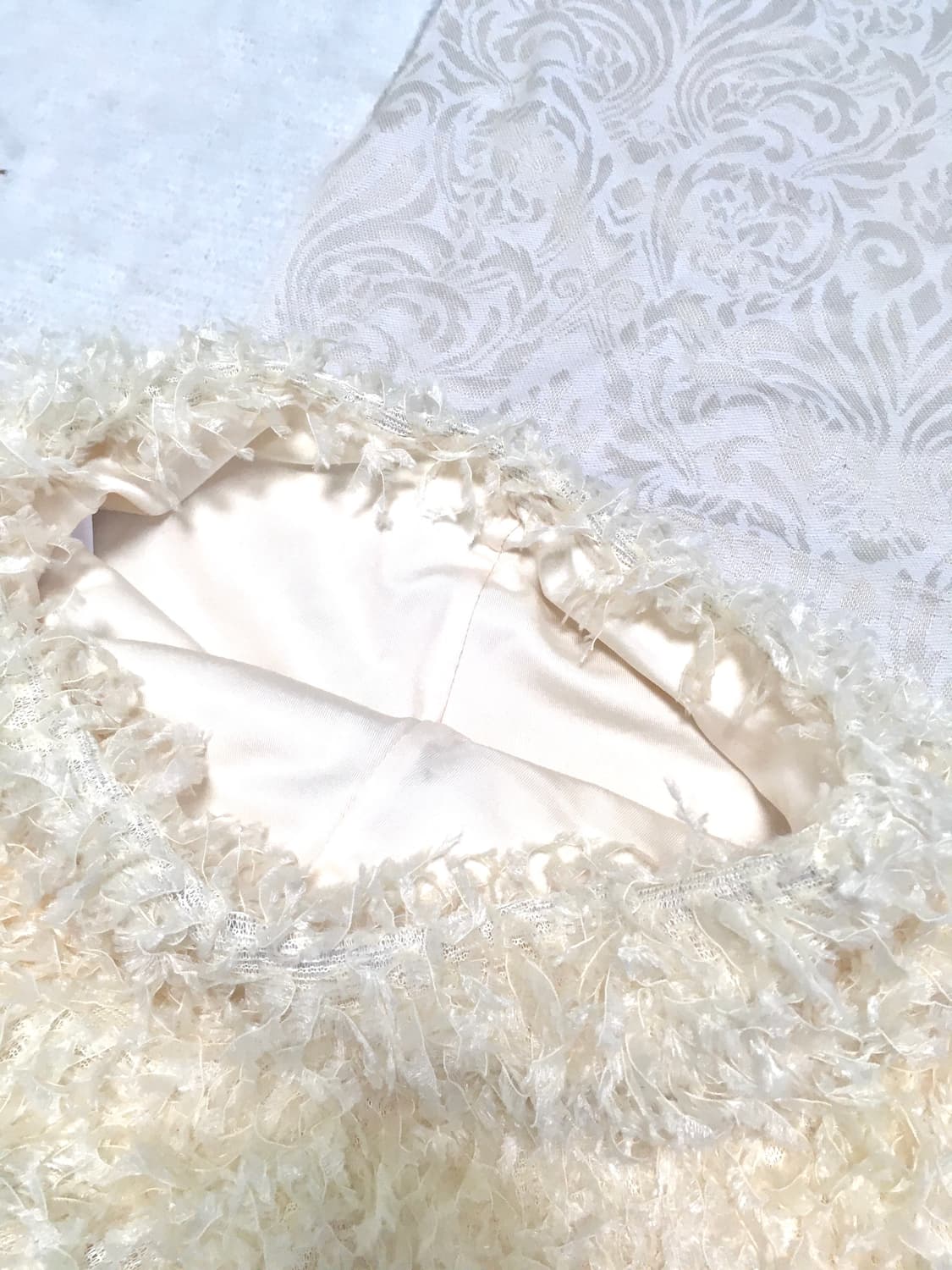 베이지 퍼 로우라이즈 숏츠 상품이미지4