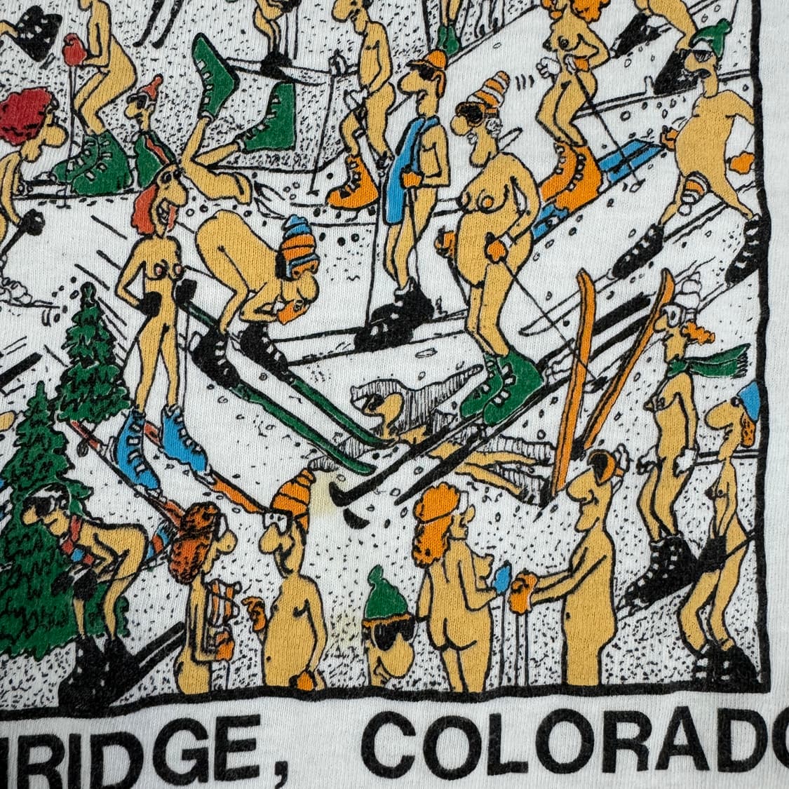 빈티지 80s Naked Ski 네이키드 스키 유머 티셔츠 상품이미지6