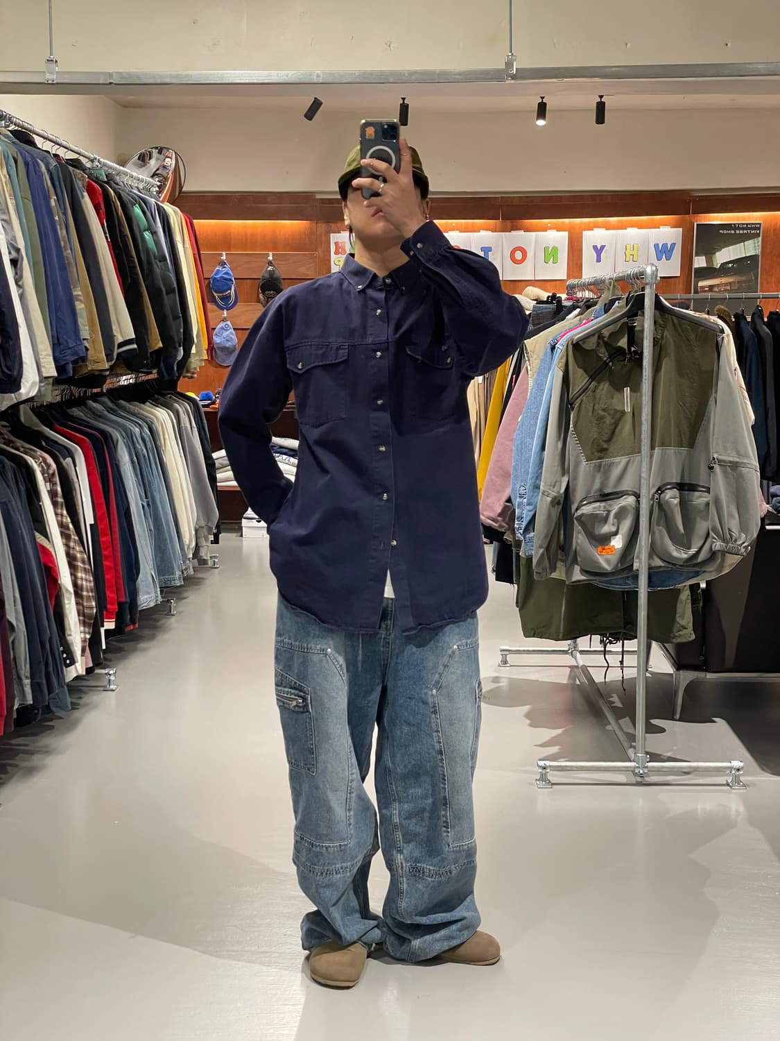 빈티지 헤비 코튼 워크 셔츠 상품이미지3