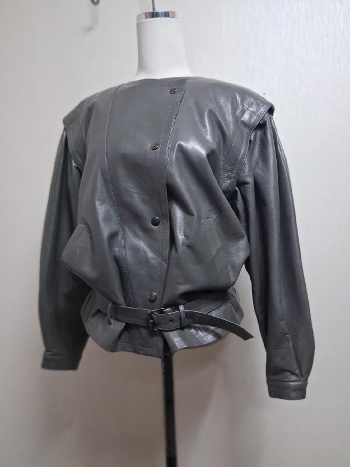 일본빈티지 Vino Deporte 가오리핏 레트로 양가죽쟈켓 5566 가 상품이미지1