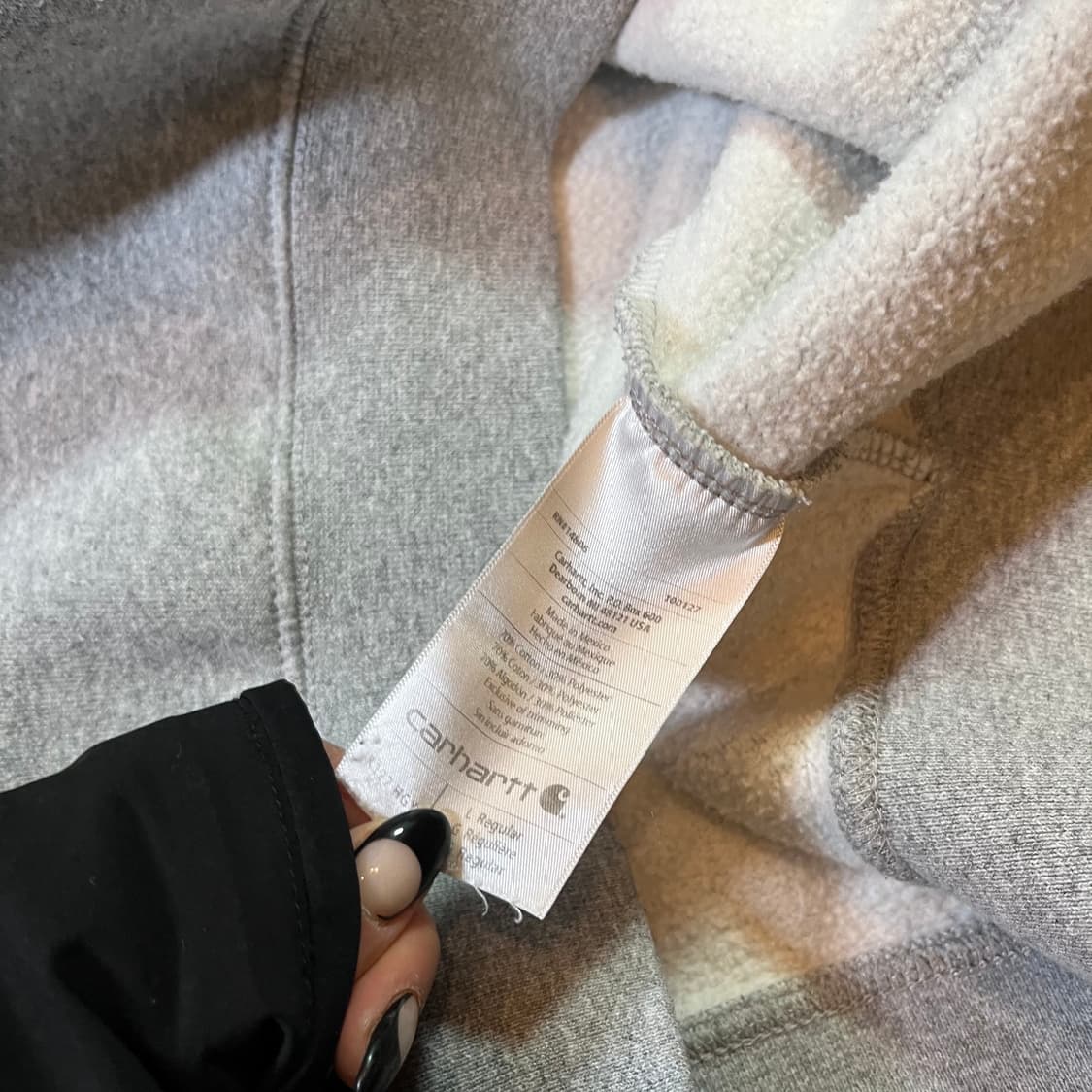 칼하트 그레이 오버 후드집업 상품이미지4