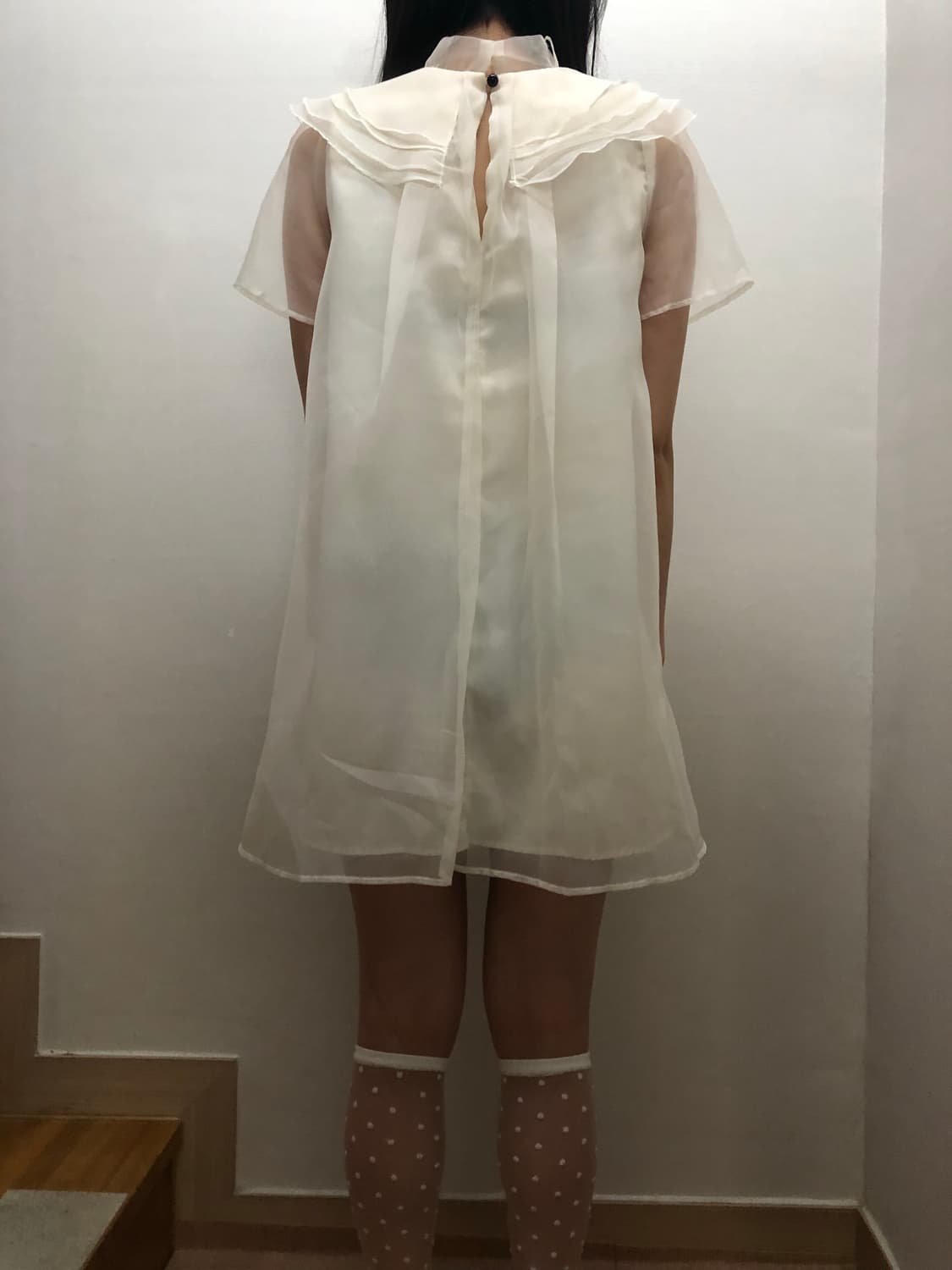 빈티지 화이트 레이스 미니 원피스 상품이미지8