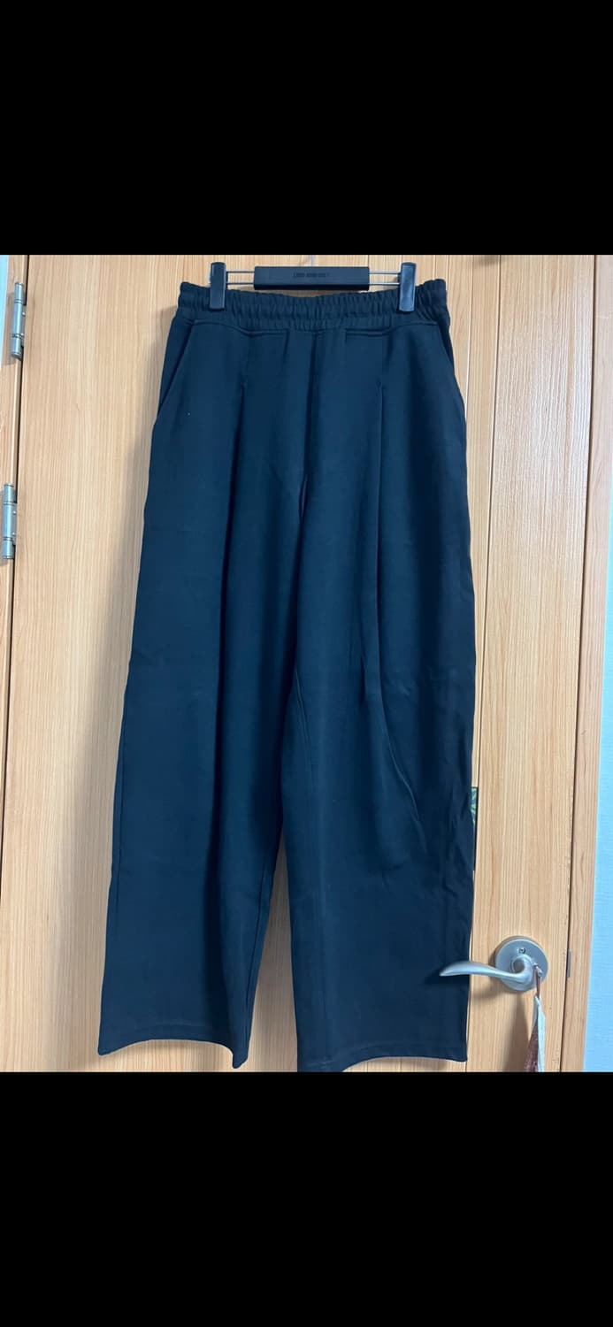 제로 원턱 스웨트 팬츠 블랙 L 상품이미지3