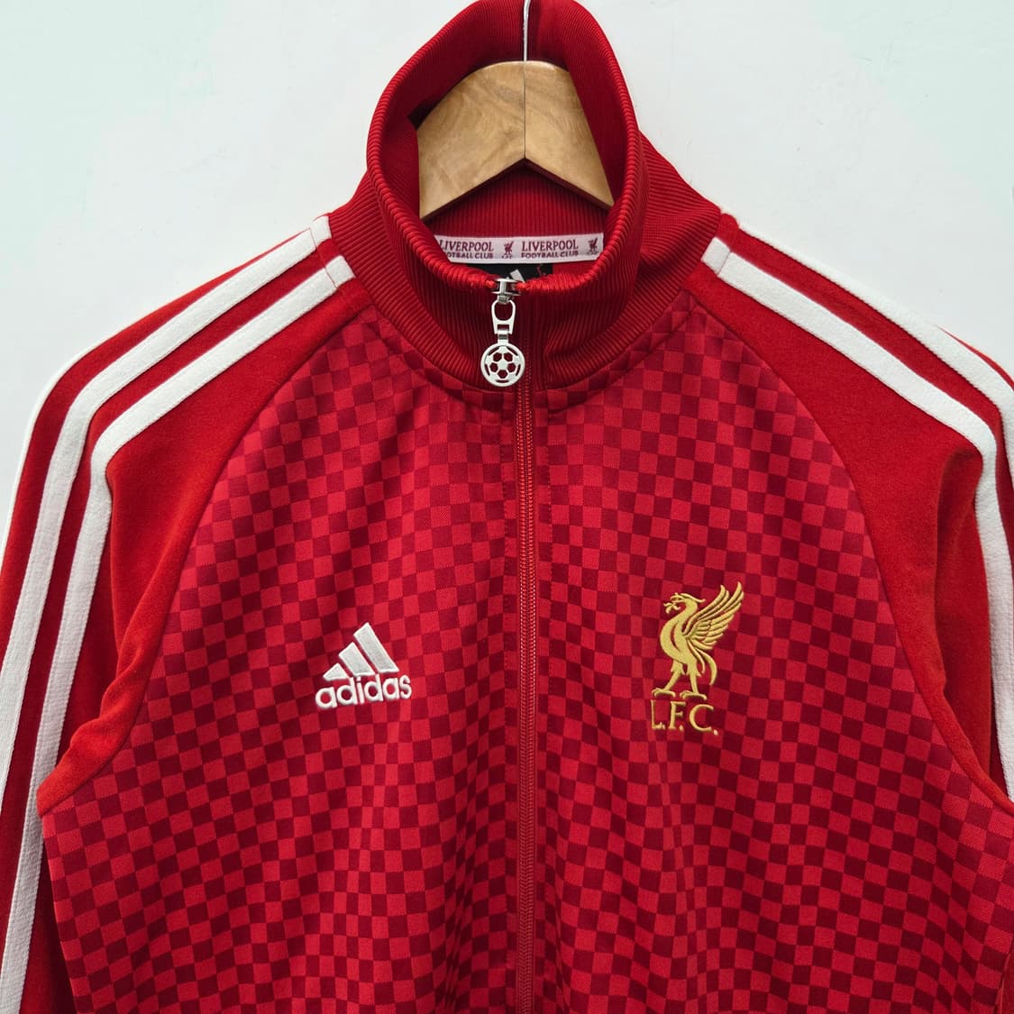 아디다스져지 리버풀 체크 트랙탑 레드 남s 상품이미지3