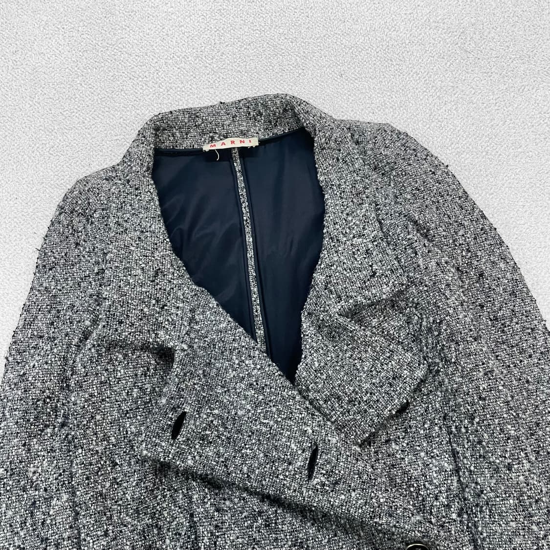 마르니 Marni 부클 헤링본 더블 코트 상품이미지3