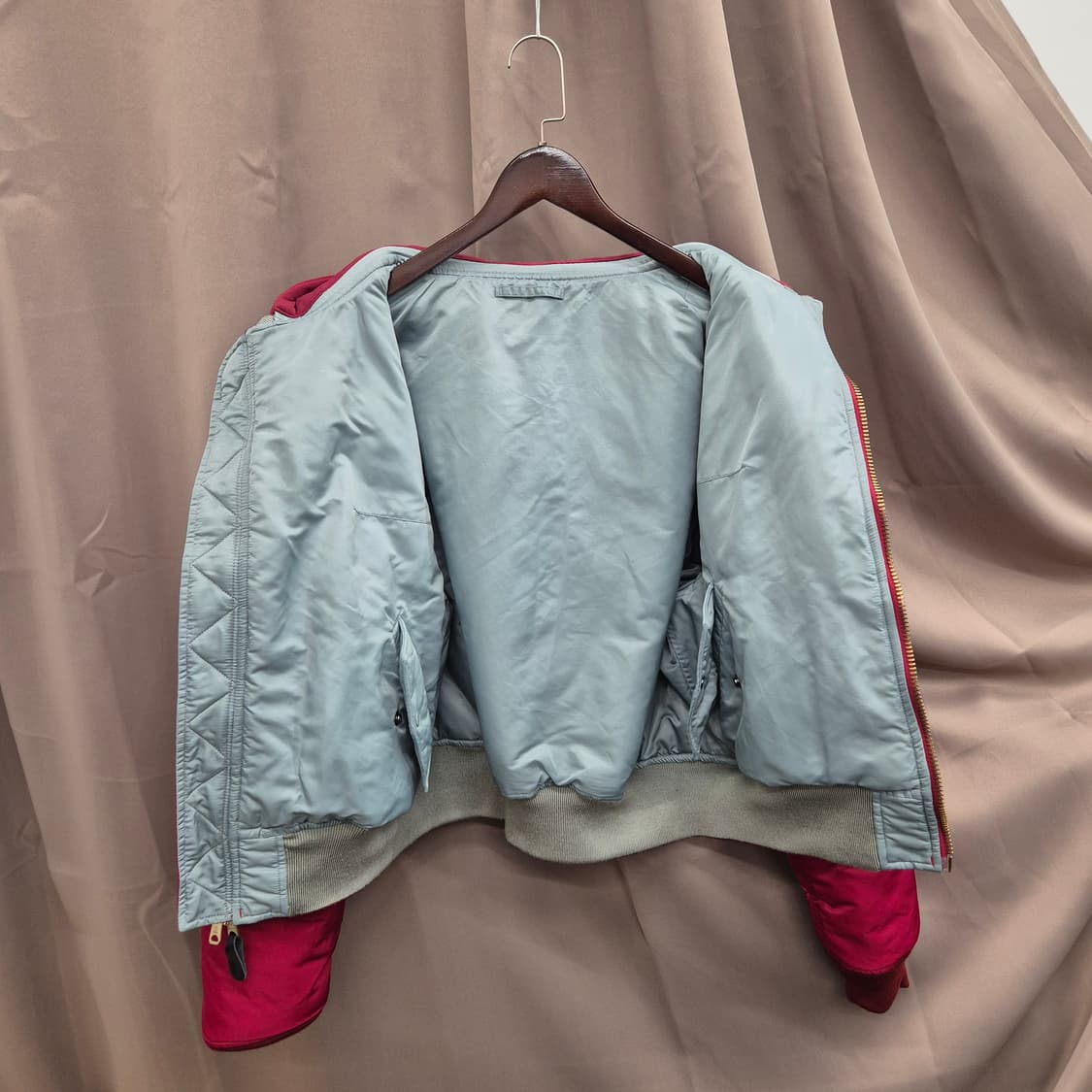 알파인더스트리 리버서블 후드 ma-1 봄버 점퍼 S 상품이미지4