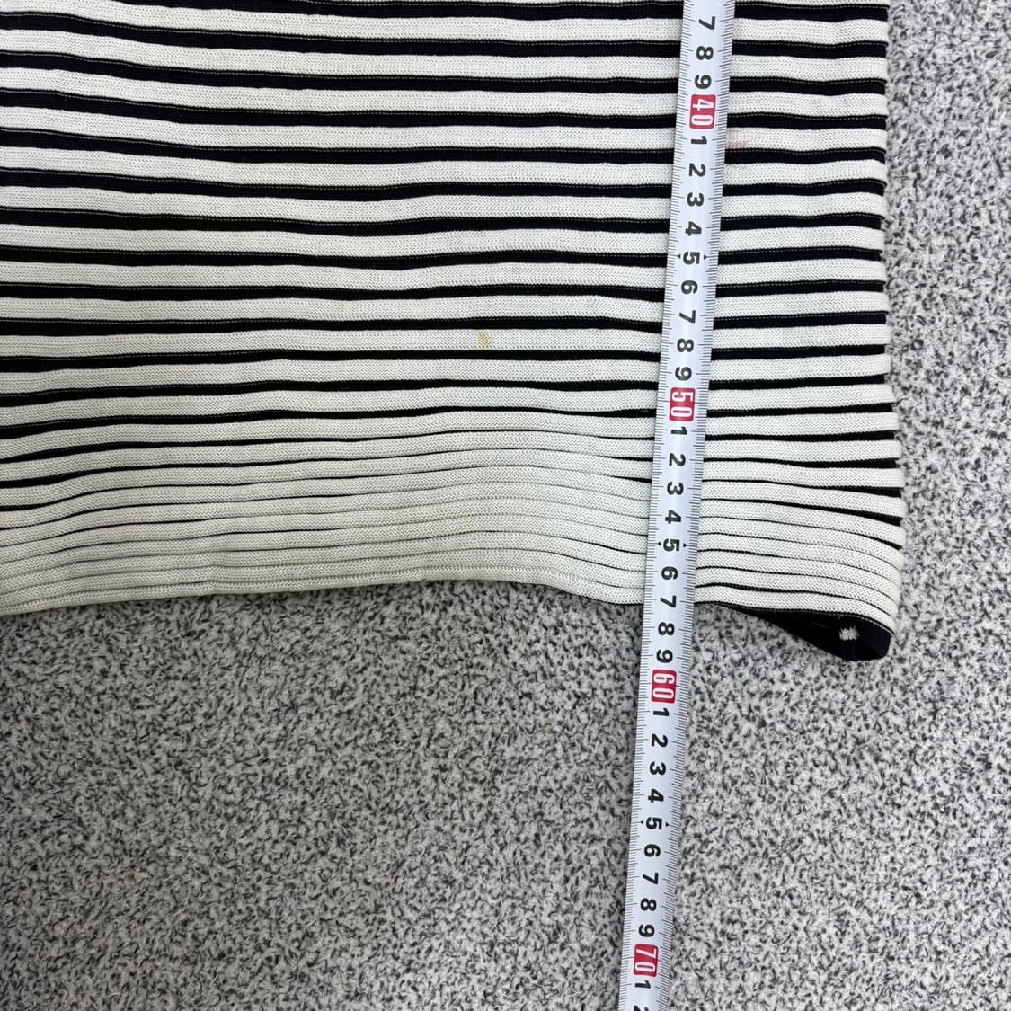 실측확인 코스 스트라이프 긴팔 니트티 0407J 상품이미지8
