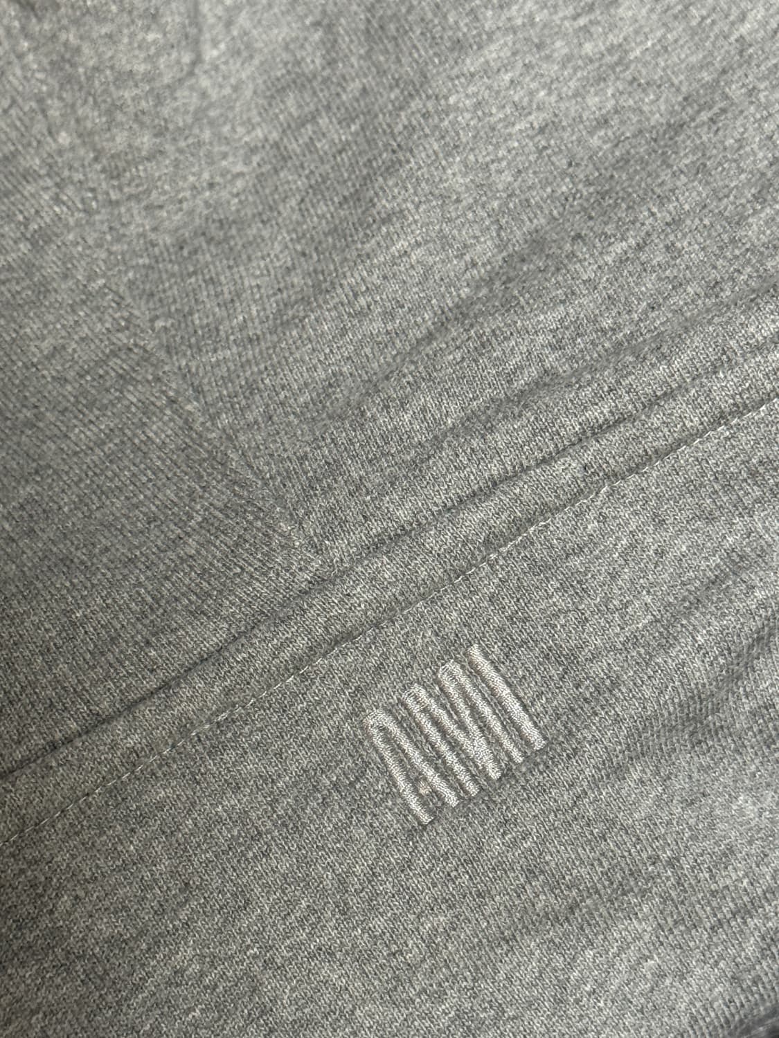 정품/기모/L사이즈) 아미 스몰하트 후드 헤더 그레이 상품이미지4