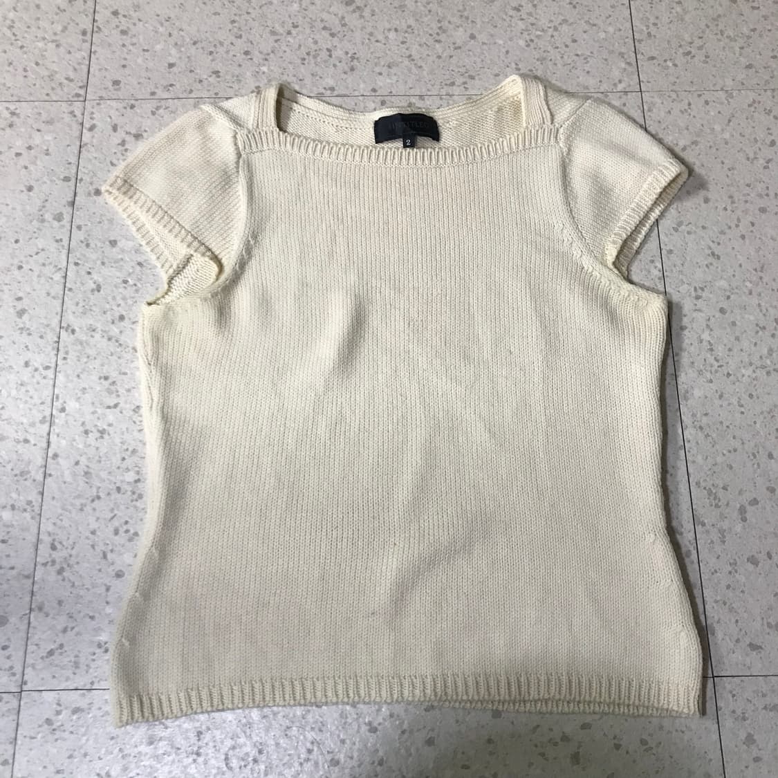 빈티지 아이보리 세트룩 ¡ 스퀘어넥 니트 목폴라 머메이드 스커트 상품이미지3