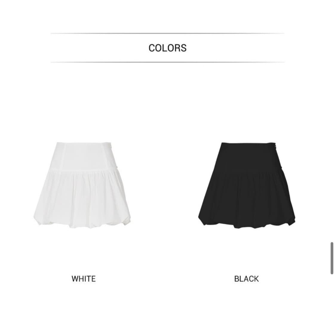 플로움 balloon skirt 블랙 XS 상품이미지3