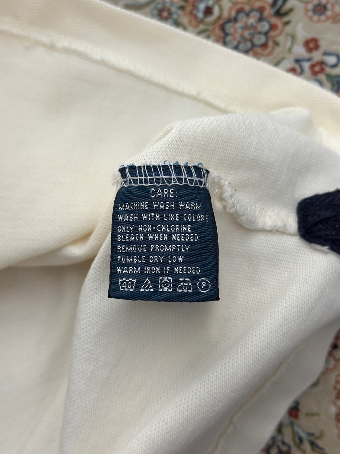 랄프로렌 크림/네이비 더블 빅포니 카라티  상품이미지6