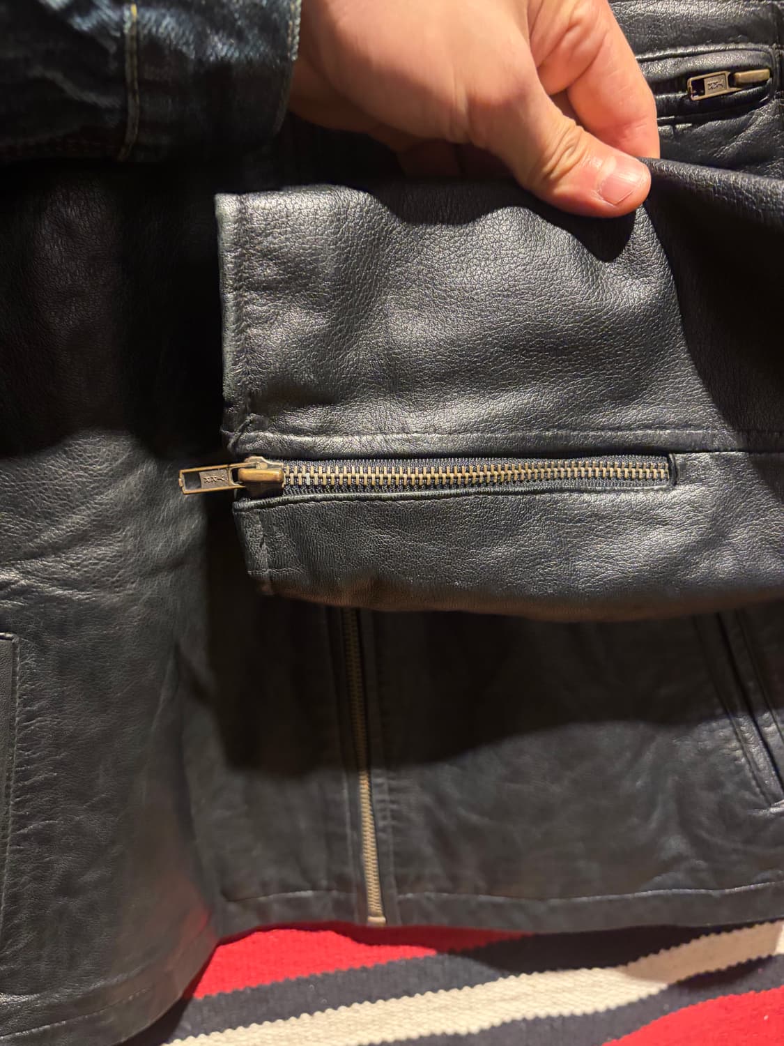 Real sheep leather work jacket /가죽 워크 자켓 상품이미지7