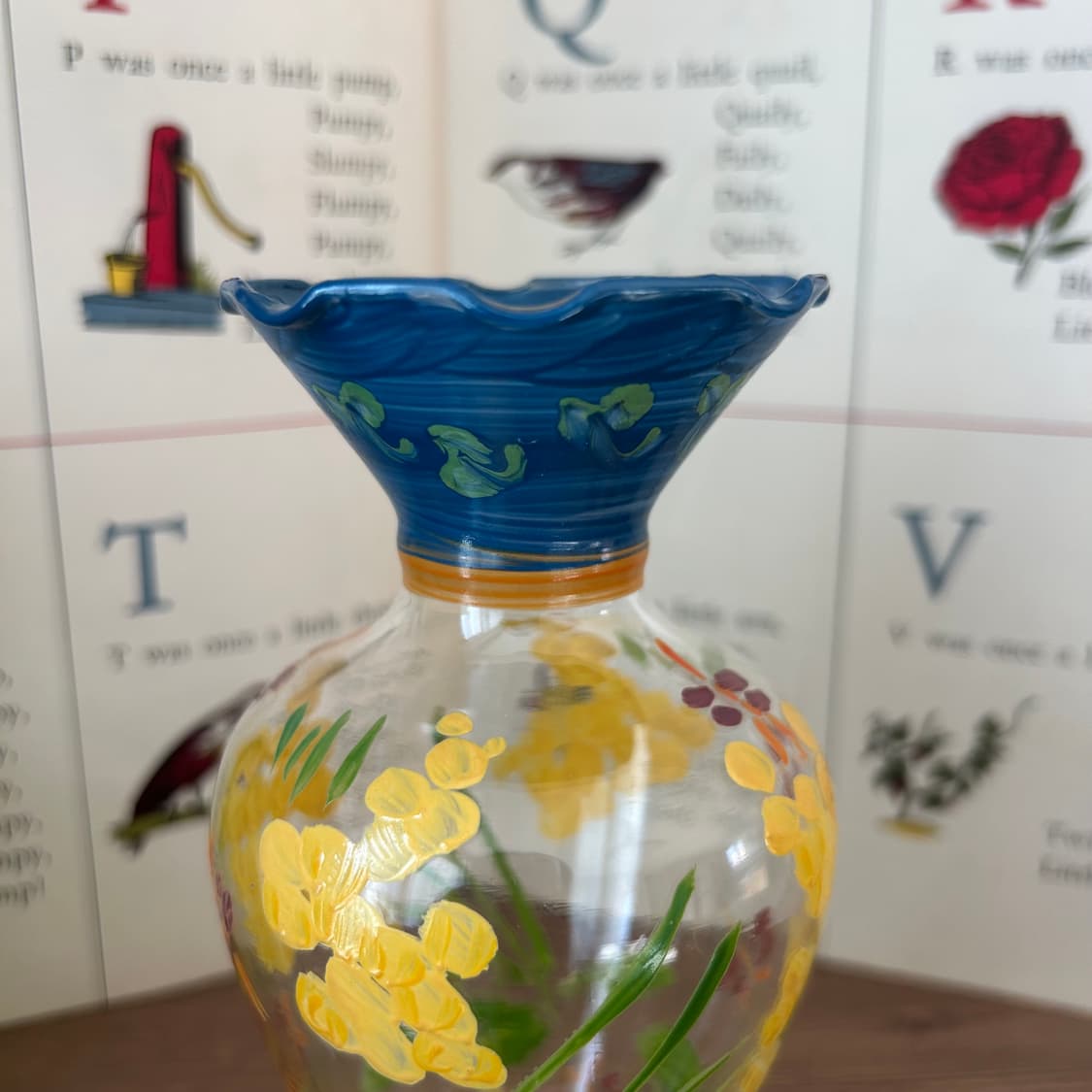 미국 빈티지 화병 핸드페인티드 꽃병 상품이미지3