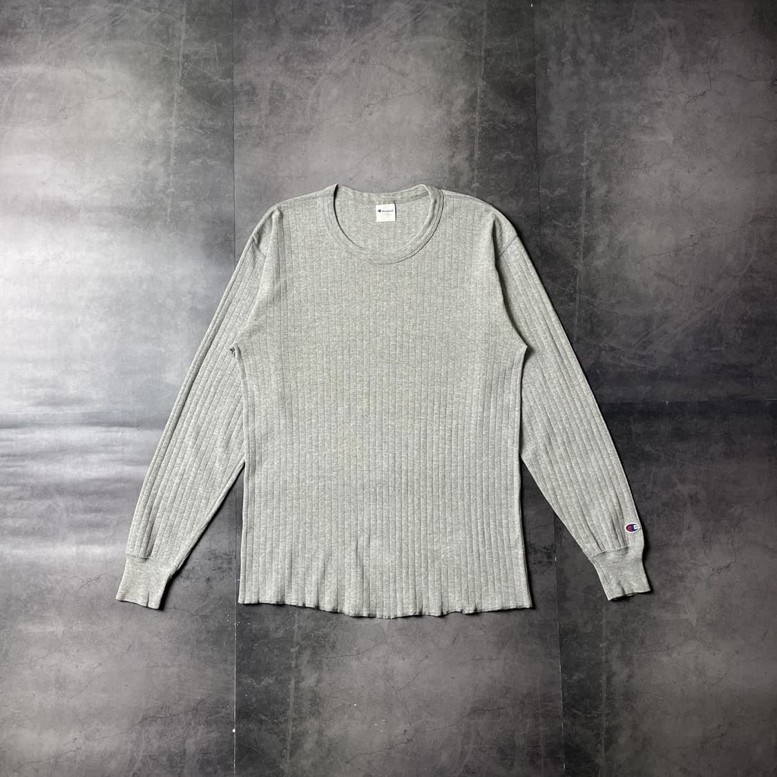 CHAMPION 1990s 챔피온 그레이 골지 긴팔 맨투맨 A00575 상품이미지1