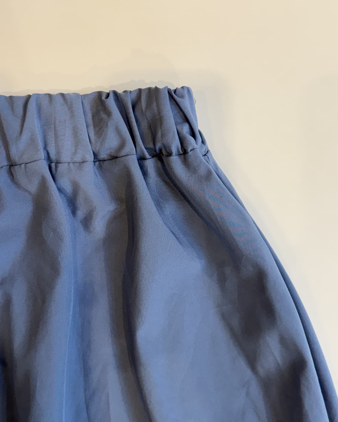 Blue Elastic Waist Maxi Skirt 상품이미지2