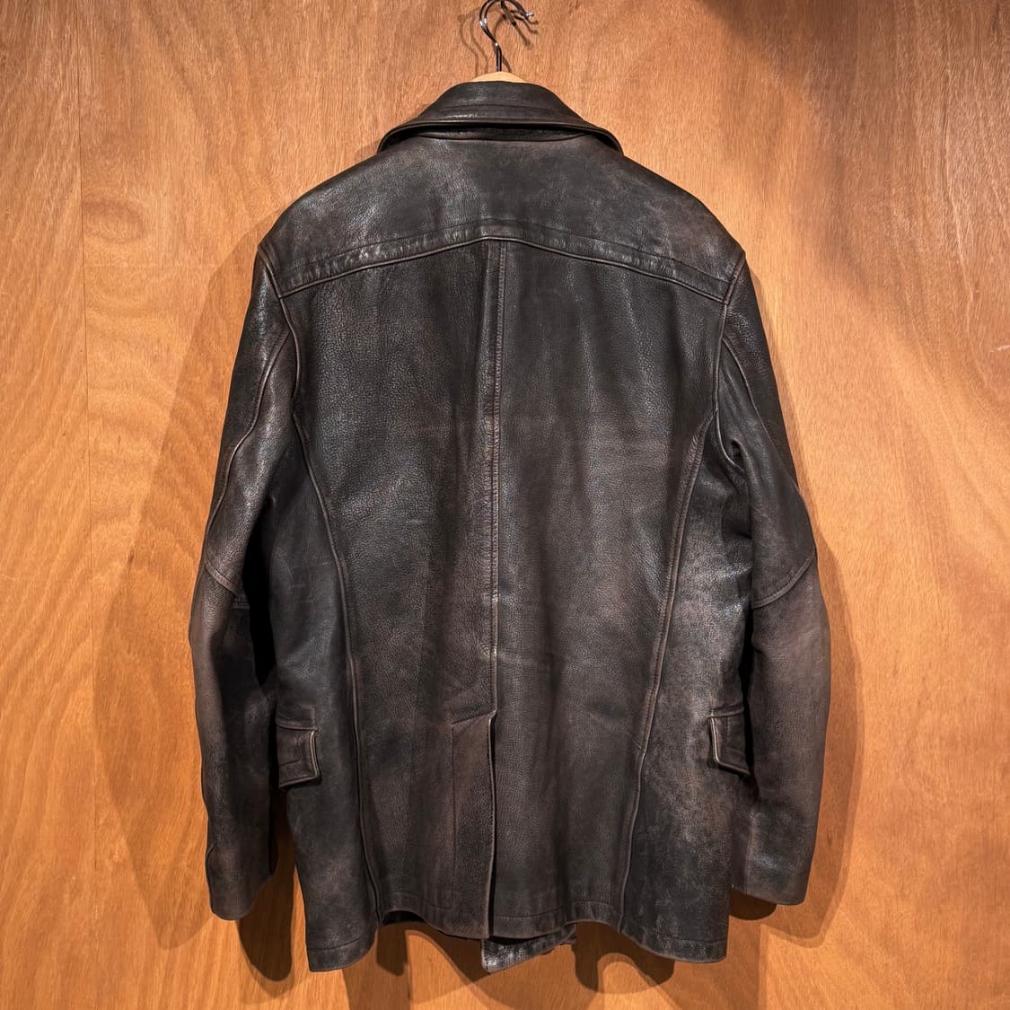 COCKPIT USA 콕핏 usn 헤비 고트레더 피 코트 XXL 염소가죽 상품이미지9