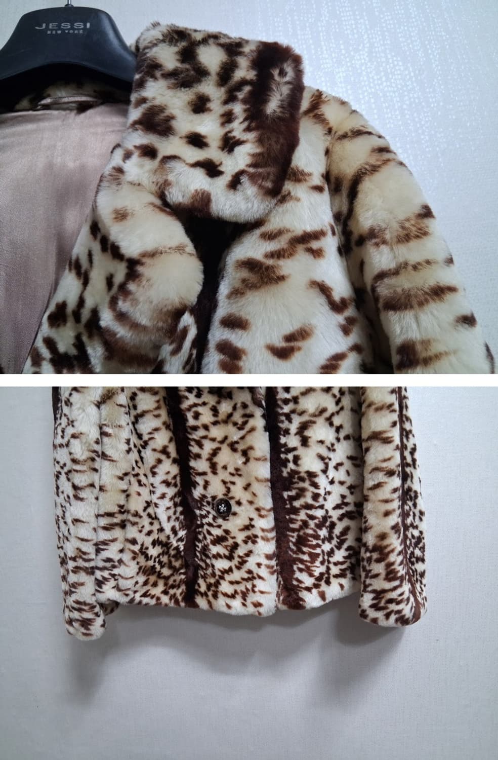 일본수입 천연모피 레오파드 양털숏쟈켓 4455  상품이미지4