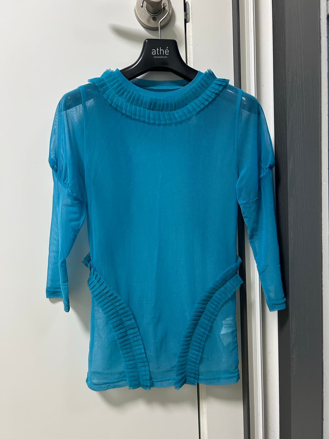 울리카상투스 메쉬 프릴탑 블루 상품이미지2