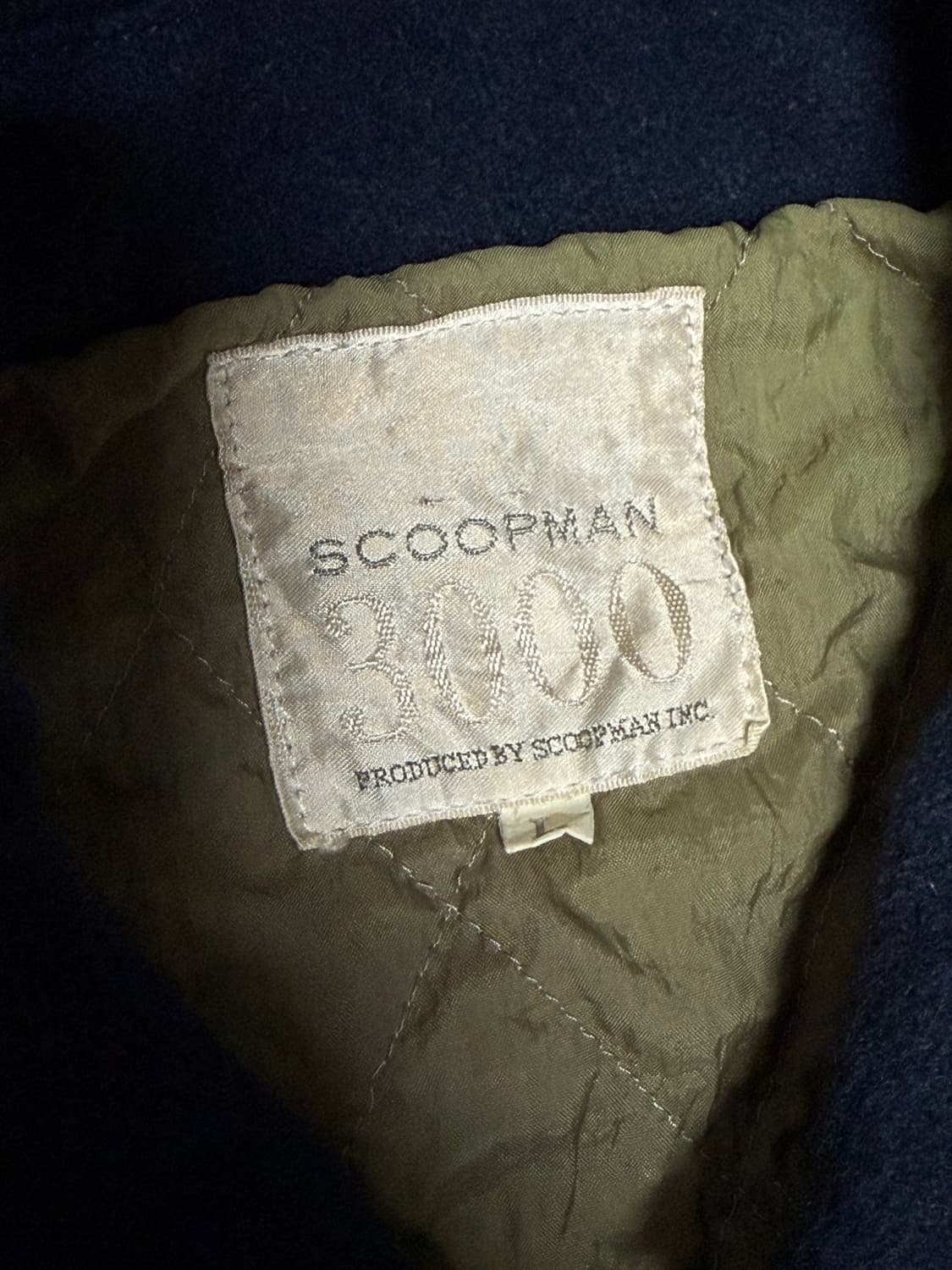 80s~90s 스쿱맨 샷건 네이비 울 레더 바시티 자켓 상품이미지3