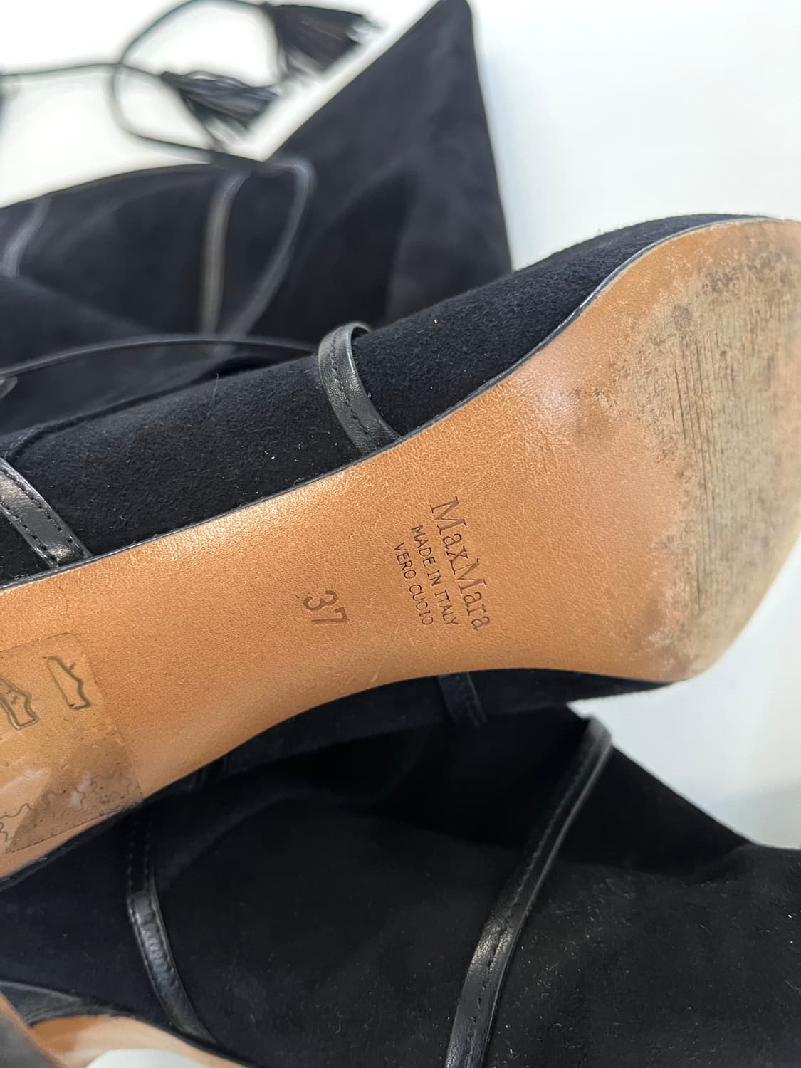 막스마라 레더 레이스 스웨이드 롱부츠 상품이미지7