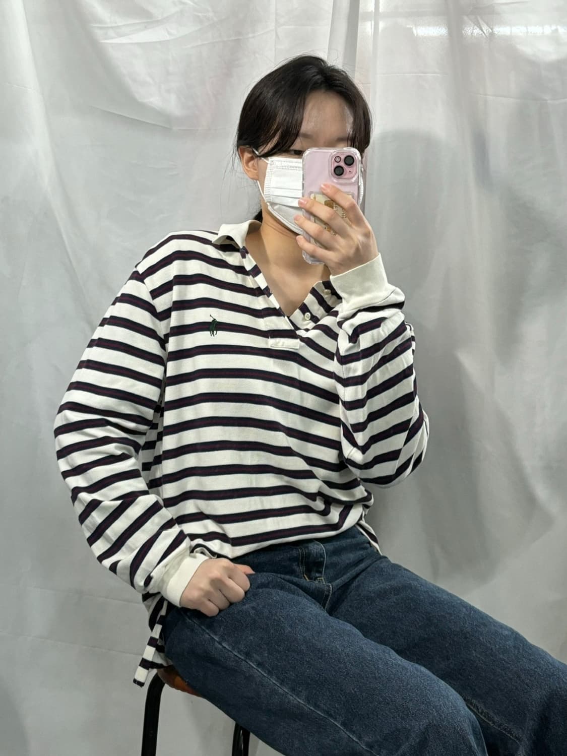 폴로 랄프로렌 pk 긴팔 올드머니룩 M 상품이미지3