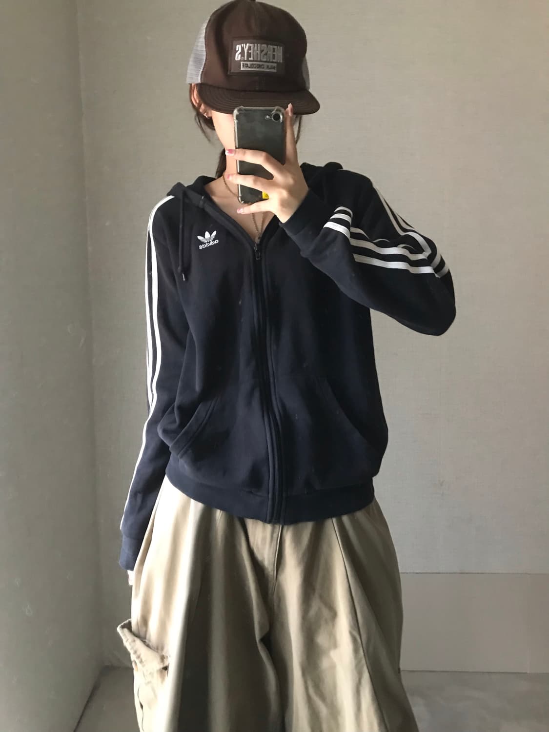 아디다스 블랙 후드집업 상품이미지2