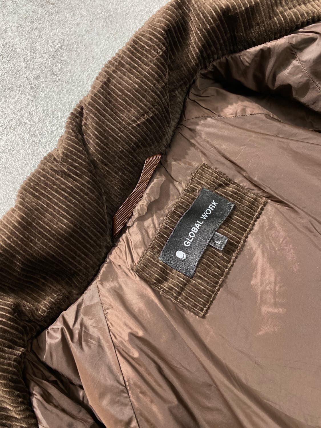 [L] Global Work 글로벌워크 브라운 코듀로이 패딩자켓 상품이미지7