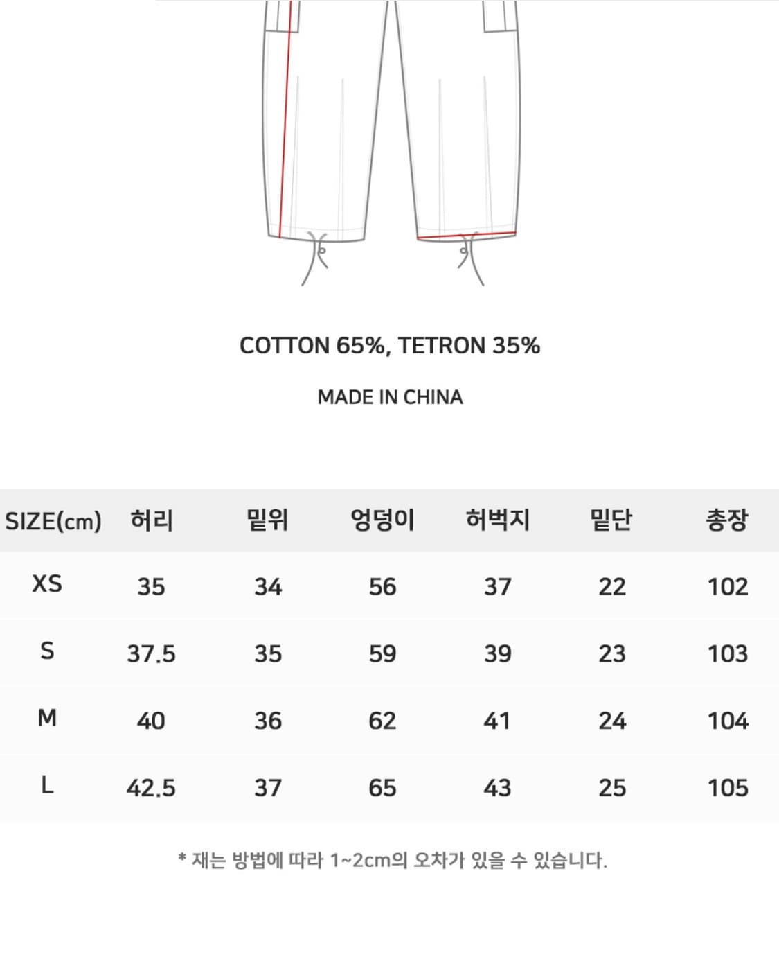 빅유니온 헤리티지 정글 팬츠 블랙 L HERITAGE JUNGLE PAN 상품이미지10