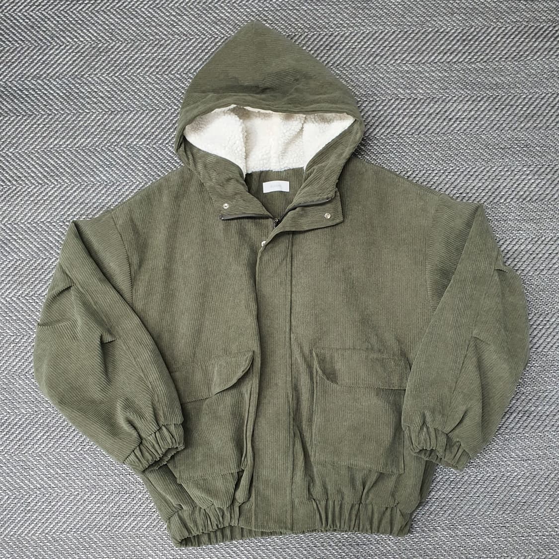 심플한 양털 골덴 후드잠바 남자105 상품이미지3