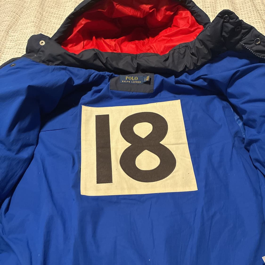 폴로 랄프로렌 레터링 다운 패딩 네이비 상품이미지6