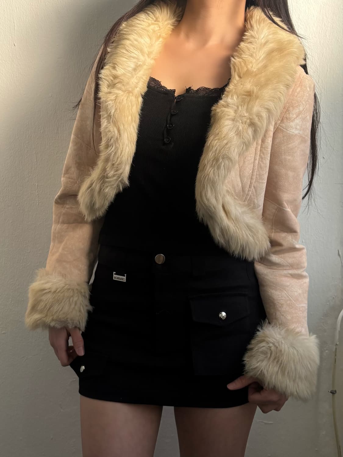 Crazy Angel Suede Fur Crop Jacket 상품이미지4