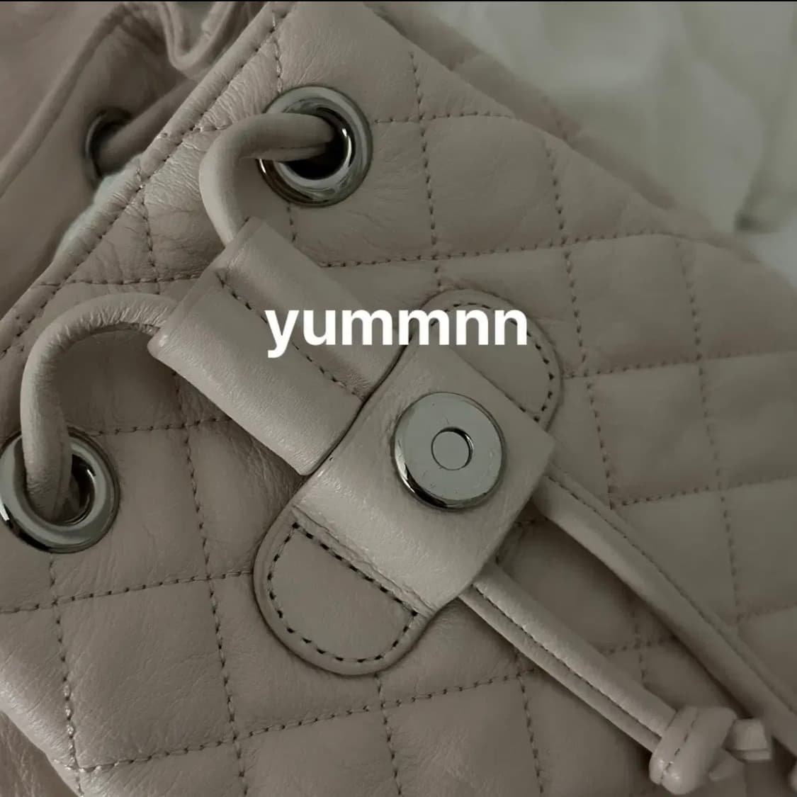 쓰리타임즈 아콘 퀄팅 백팩 가방 핑크 상품이미지6