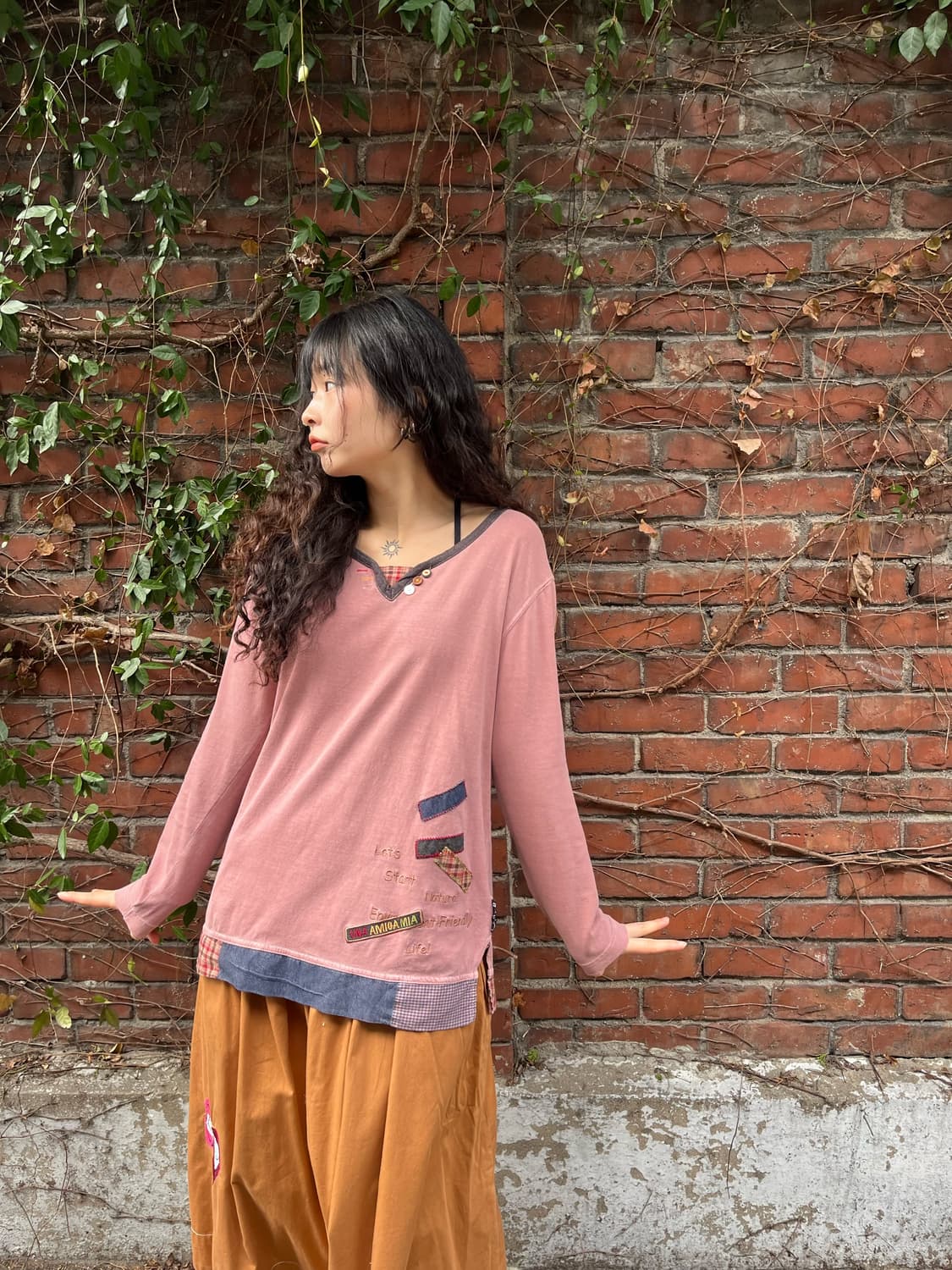 일본무드 패치 롱슬리브 상품이미지2