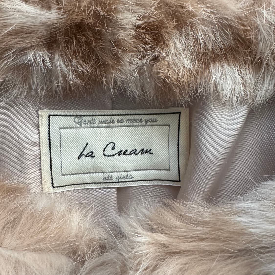 LA CUAM 일본빈티지 도끼 털 밍크 떡볶이 코트 자켓 m M 38 상품이미지4