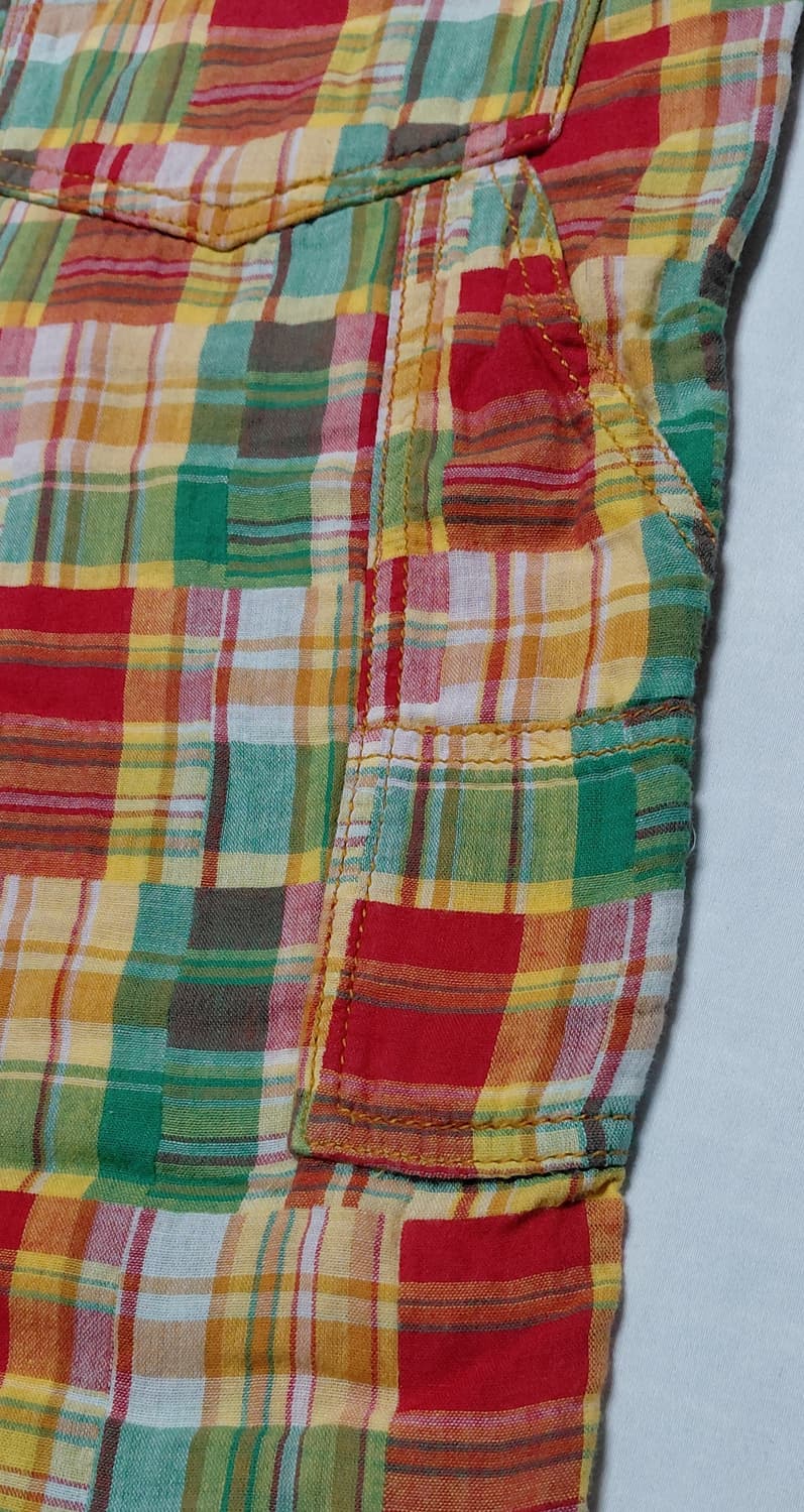 [M] 오슈코슈(OshKosh) 패치워크 마드라스 체크 워크 하프팬츠 상품이미지10