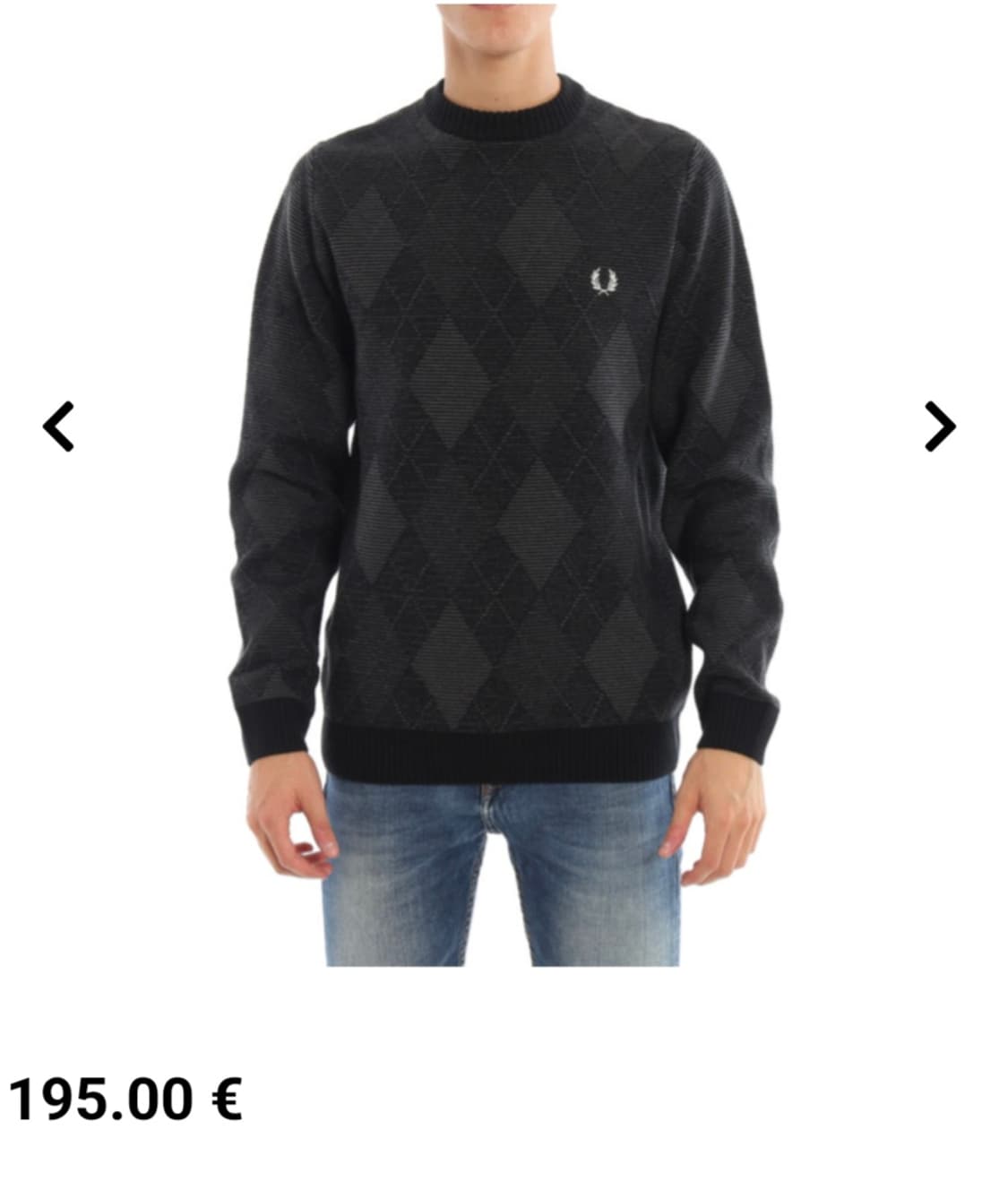 프레드페리 아가일 니트  M 남성 스웨터 상품이미지2