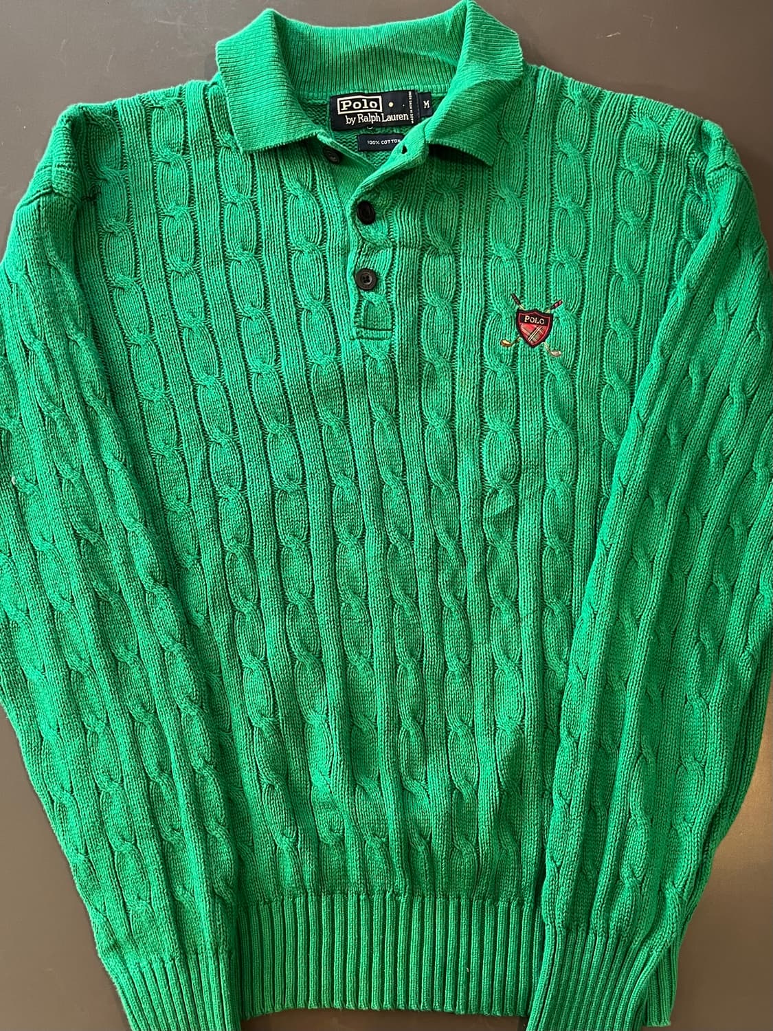 폴로 랄프로렌 케이블 니트 카라 스웨터 (M) 상품이미지6